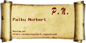 Palku Norbert névjegykártya